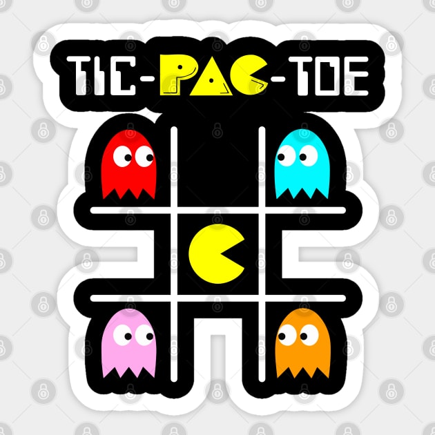 Tic-Pac-Toe Sticker by LegitHooligan